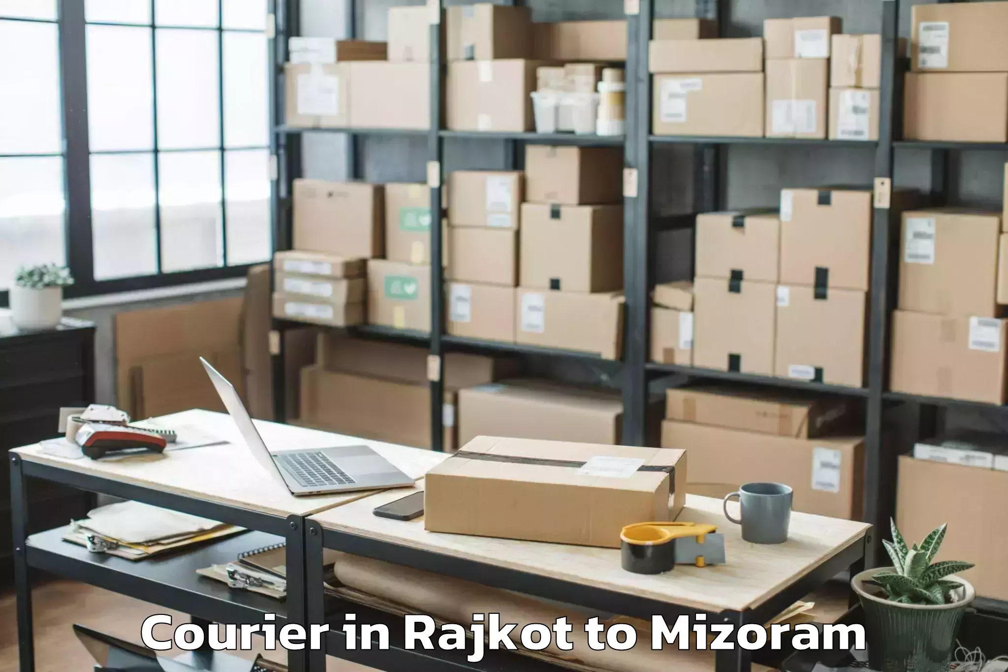 Affordable Rajkot to Saitual Courier